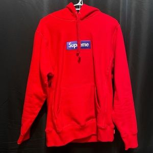 Supreme Box Logo FW17 Red Hoodie Hooded Sweatshirt
